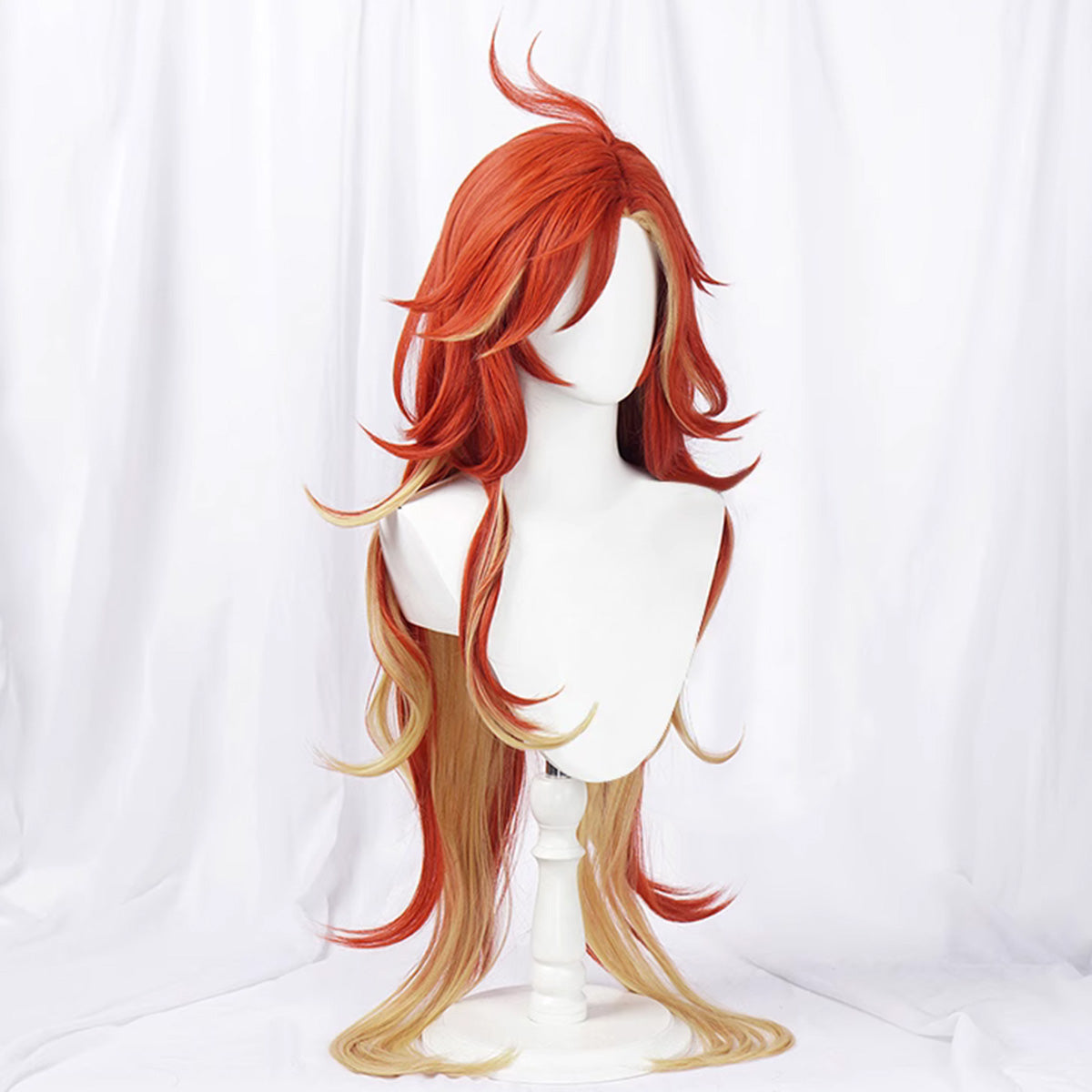 Genshin Impact Mavuika Red Yellow Cosplay Wig Wig - Tophatter Daily Deals