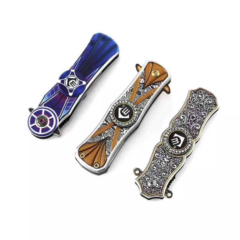 Fidget Spinner Knife Pocket Fingertip Gyro Flip Knife - Tophatter Daily Deals