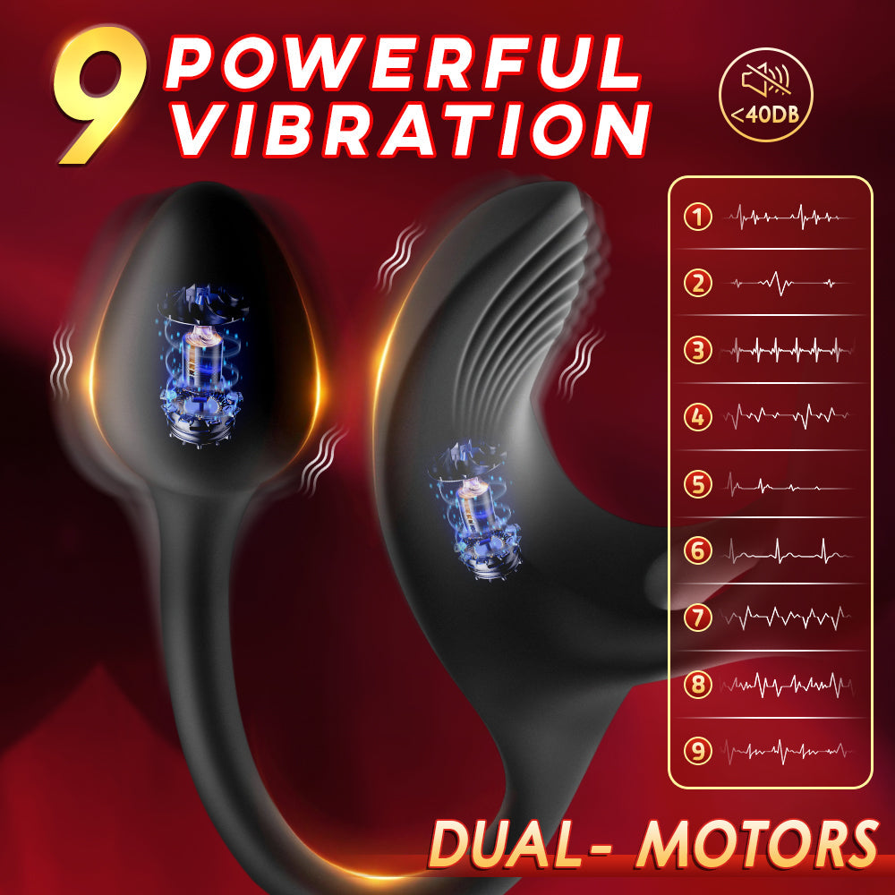 Zenith - Vibrating Anal Plug with Penis Rings Penis Rings - Tophatter Daily Deals