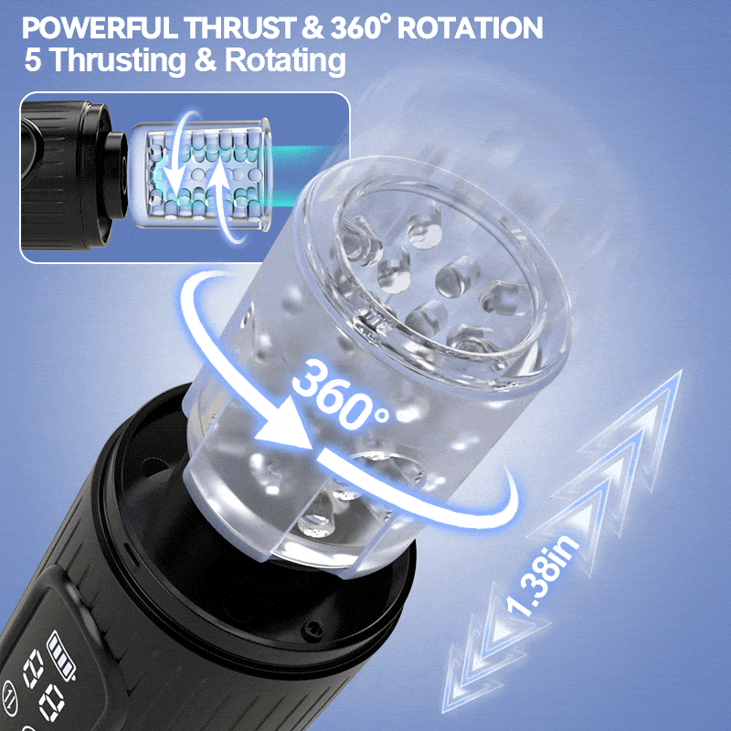 Aisia-4 Suction 5 Thrusting Rotating 3 in 1 Sex Stroker Masturbation Cup - Tophatter Daily Deals