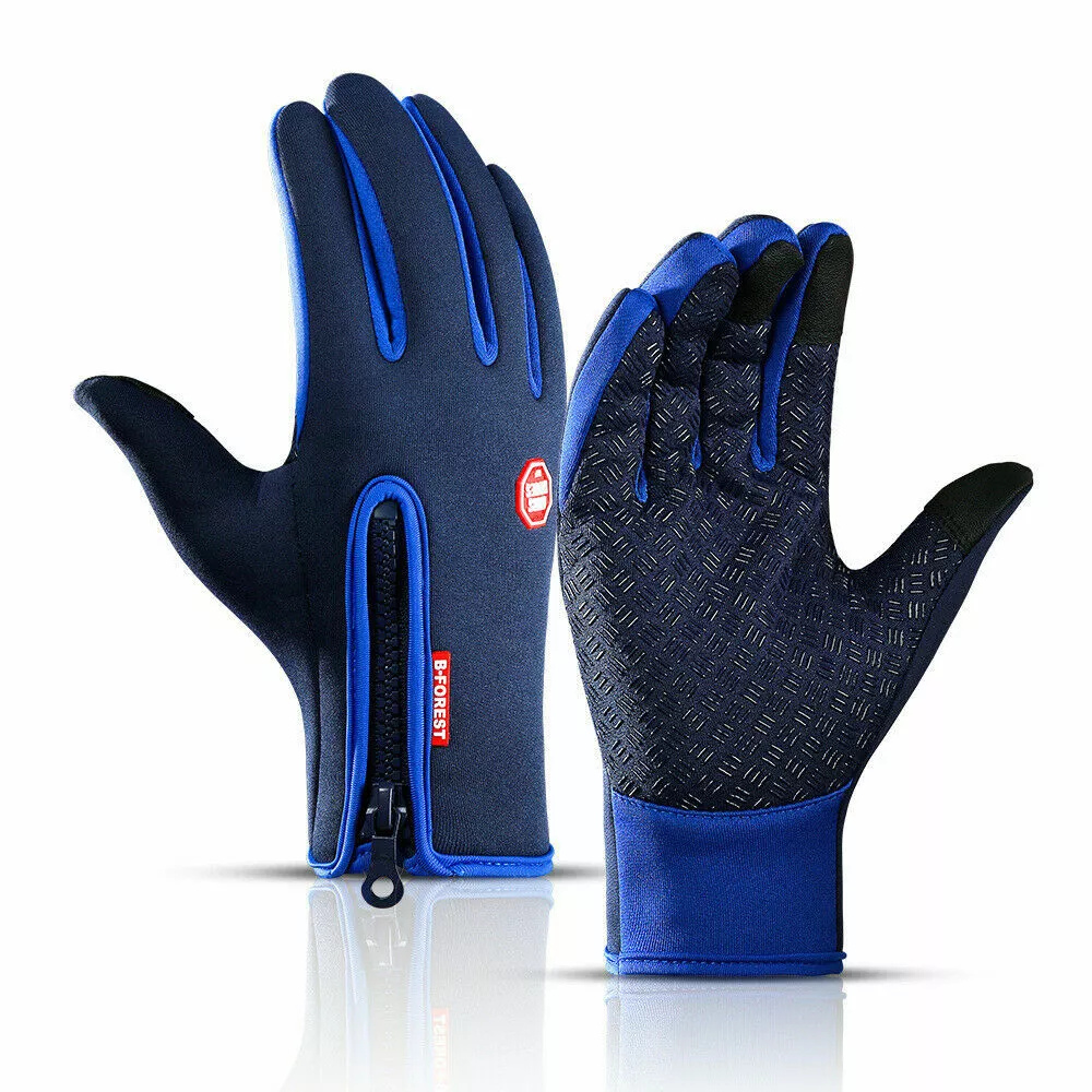 Heated Winter Gloves Thermal Sports Gear Fall 2025 Blue - Tophatter Daily Deals