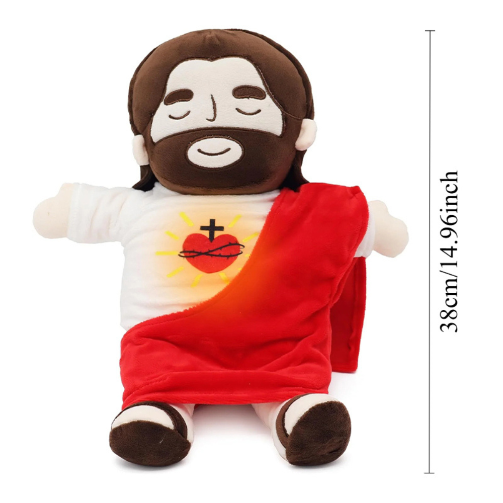 Soft Soothing Breathing Jesus Plushie for Kids Bedtime - Tophatter Daily Deals