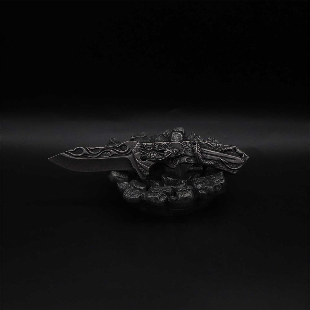 Cool Dragon With Sword Folding Knife - Tophatter Daily Deals