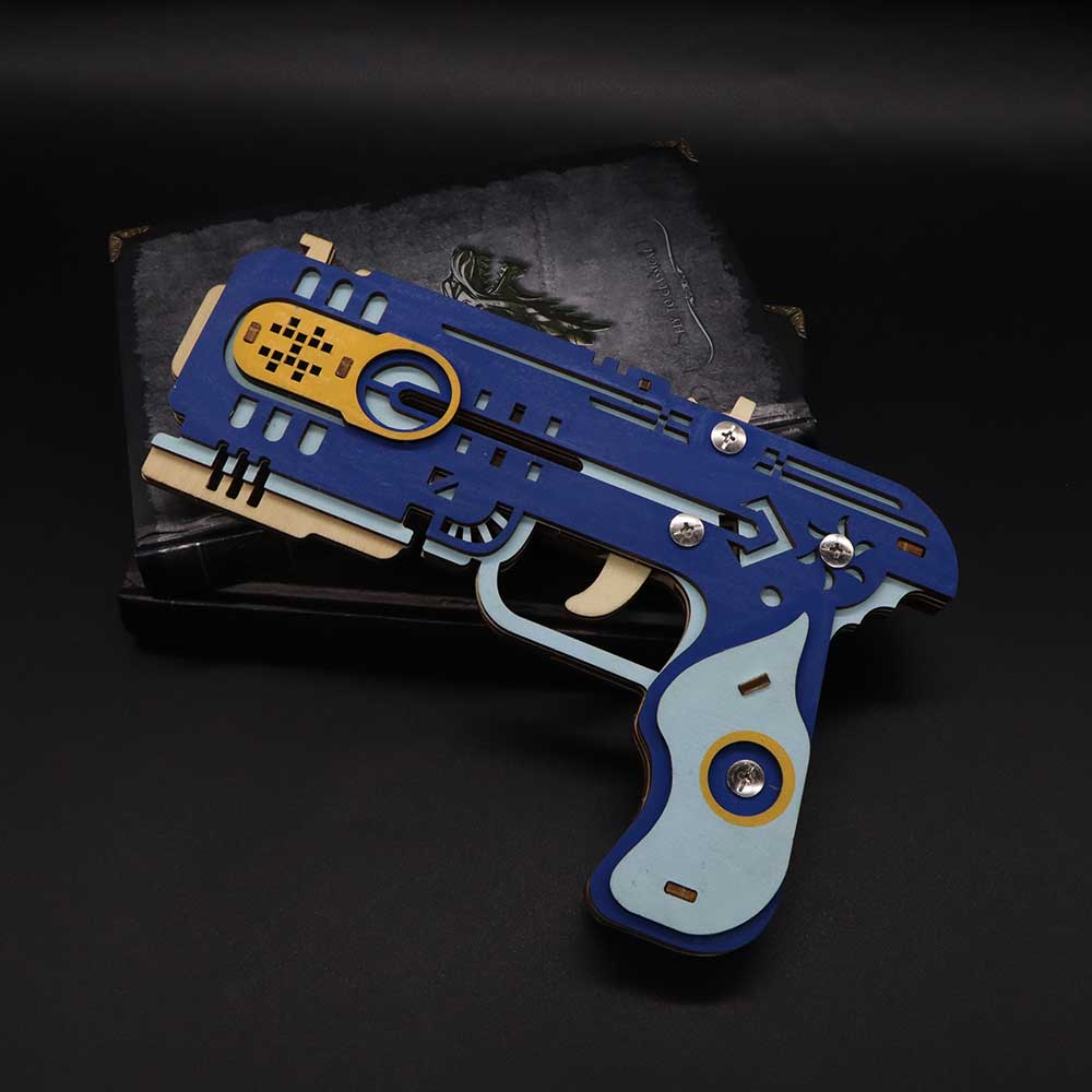 Wooden Kit Training Dragon Rubber Band Pistol Model Kit - Tophatter Daily Deals