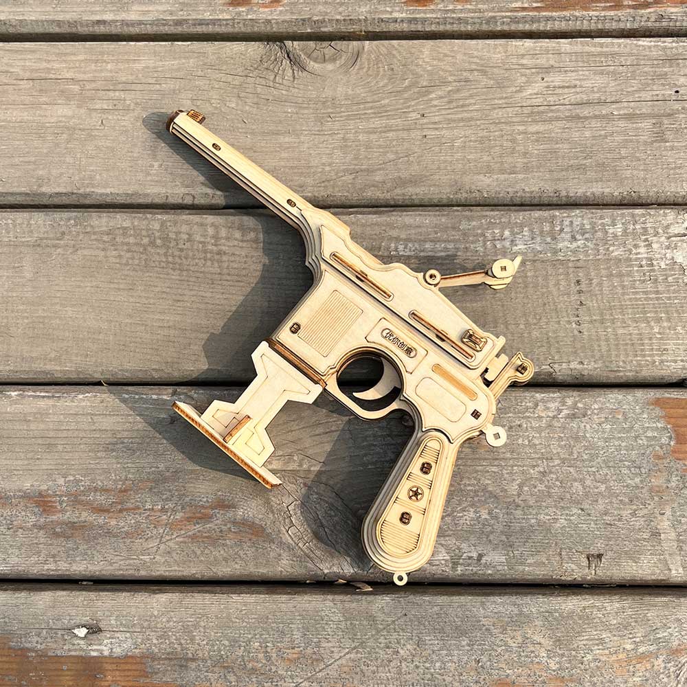 Mauser Military Pistol Wooden Model Pistol 3D Puzzle - Tophatter Daily Deals
