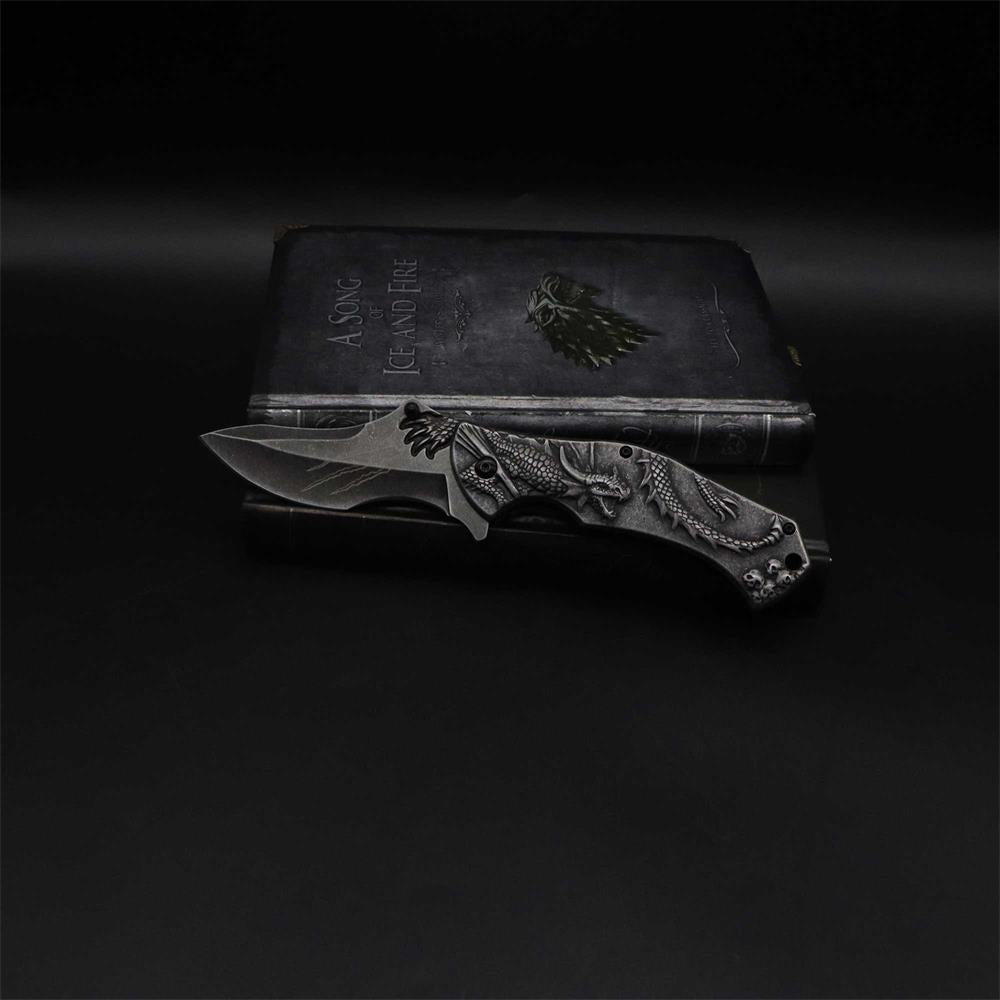 Evil Dragon Relief Folding Knife - Tophatter Daily Deals