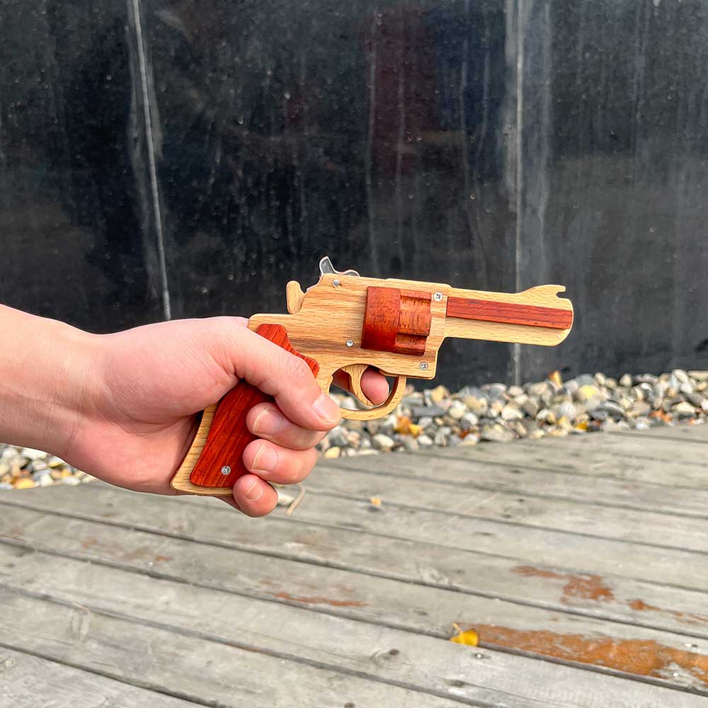 S&W 625 Revolver Rubber Band Gun Wooden Model - Tophatter Daily Deals
