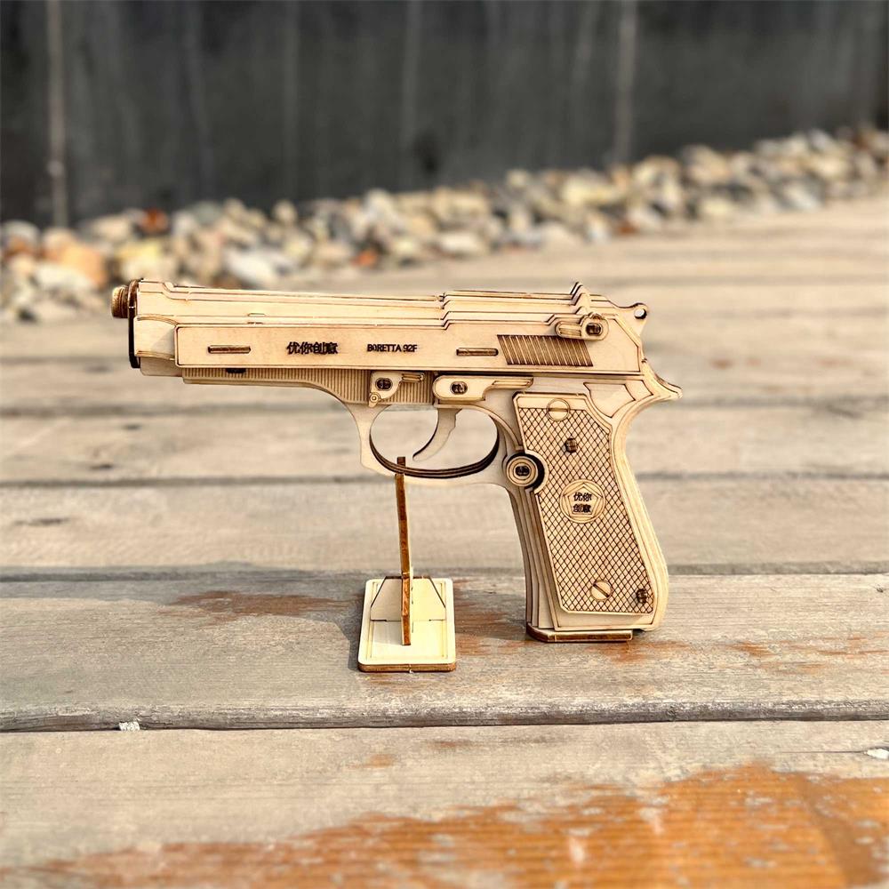 Beretta M92F Wooden Model Pistol - Tophatter Daily Deals
