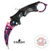 Hyper Beast 2pc Set CSGO Butterfly Knife + Elite Karambit SAVE $10 Knife-Balisong - Tophatter Daily Deals