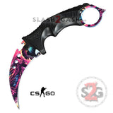 Hyper Beast 2pc Set CSGO Butterfly Knife + Elite Karambit SAVE $10 Knife-Balisong - Tophatter Daily Deals