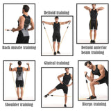 Best Resistance Band Set - 150LBS Resistance Bands Training Set Workout Exercise Crossfit Fitness Yoga Tube Fitness - Tophatter Daily Deals