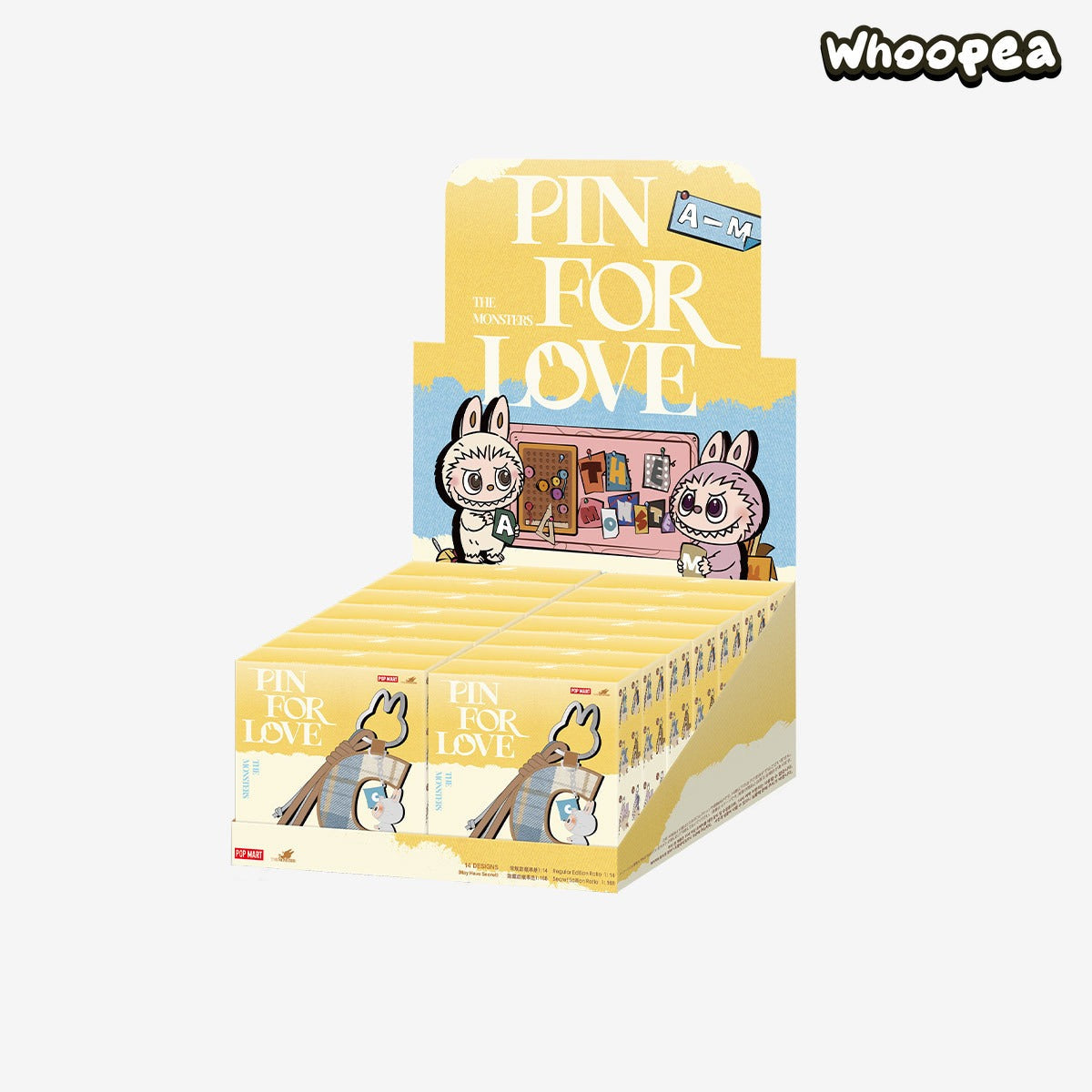 THE MONSTERS Pin for Love Series- Letter Pendant Blind Box (A-M) 1 SET (14 BOXES) - Tophatter Daily Deals