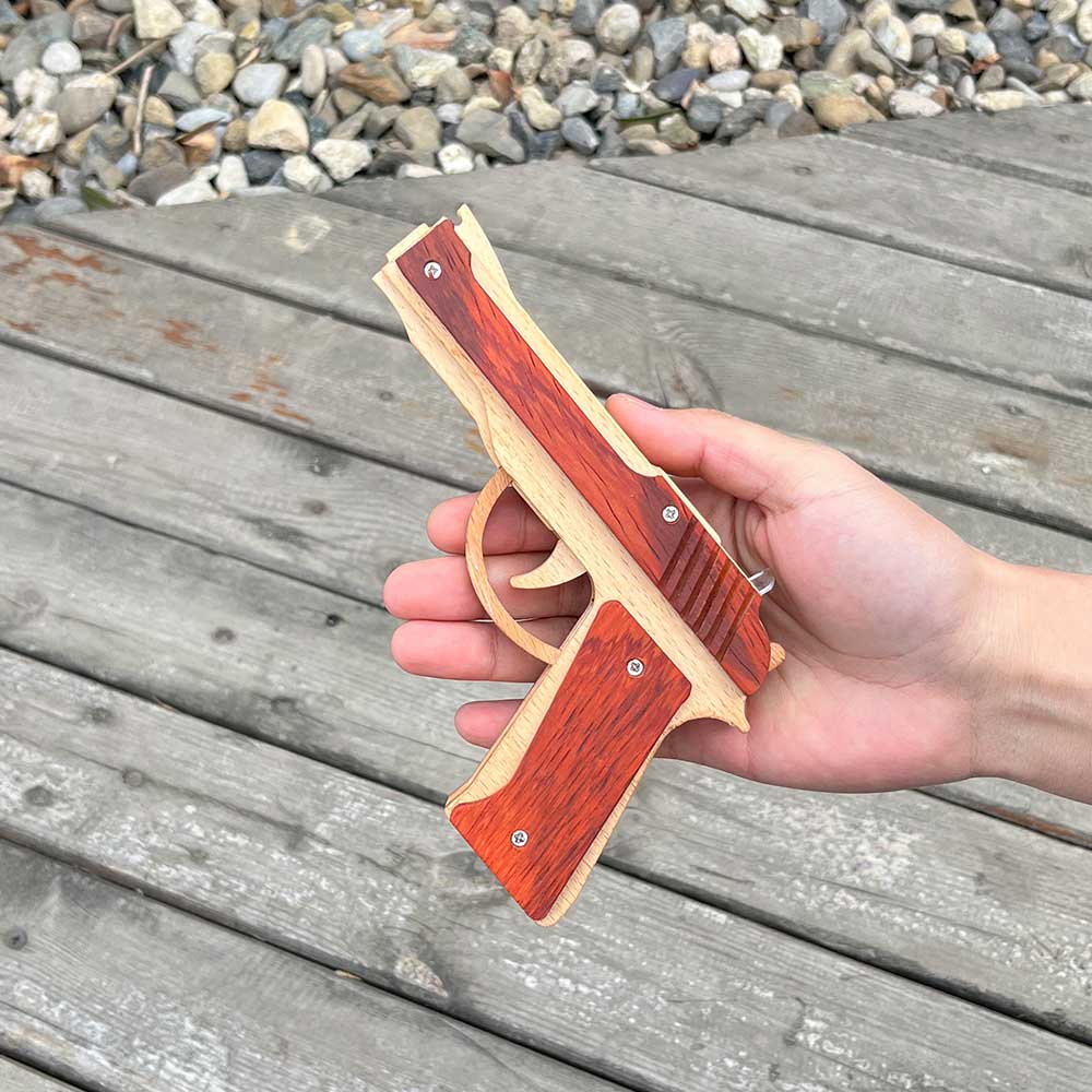 Wooden M9 Replica Rubber Band Gun - Tophatter Daily Deals
