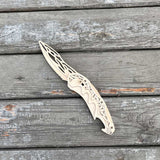 3D Folding Knife Puzzle Wooden Model Kit - Tophatter Daily Deals