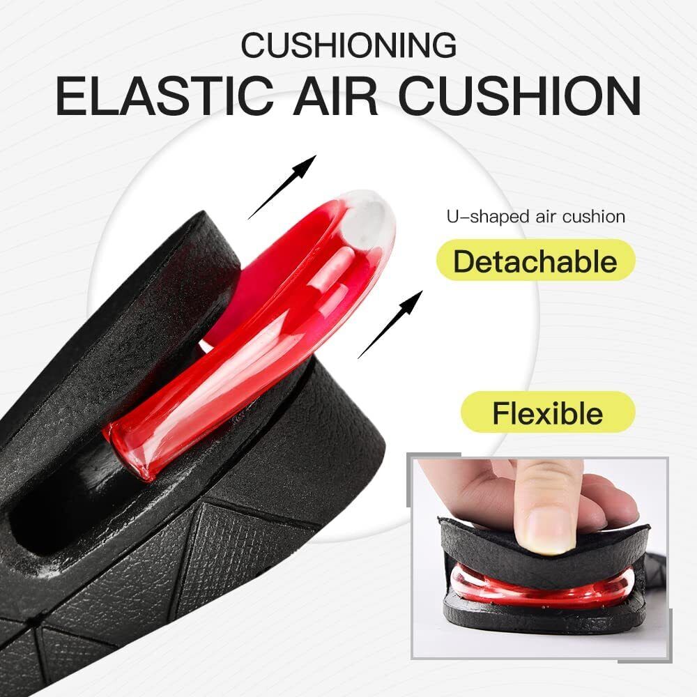 Height Increase Insoles Adjustable Shoe Lifts 9cm Comfort - Tophatter Daily Deals