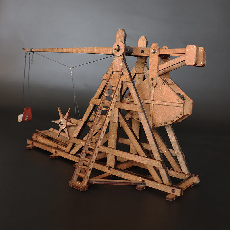 AM003 Stone thrower Wooden Mechanical Military Hobby Toys Kits For Adult 3D Mechanical Model Kit - Tophatter Daily Deals