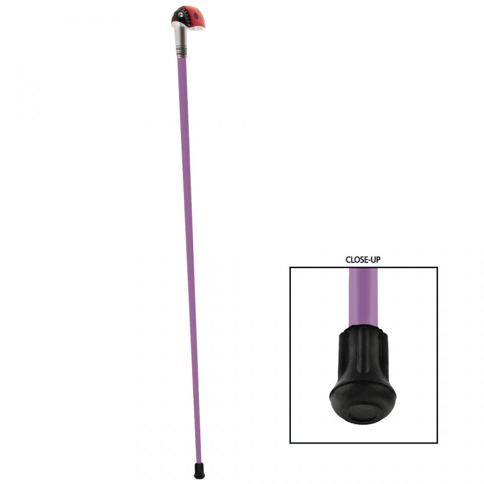 Lady Bug Lola Signature Carbon Fiber Walking Cane - 1 Purple Shaft Superlite Carbon Fiber Walking Canes - Tophatter Daily Deals