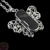 Crystal Diamond Butterfly USB Flash Drive 2.0 Necklace Charm 16 GB USB Flash Drive - Tophatter Daily Deals