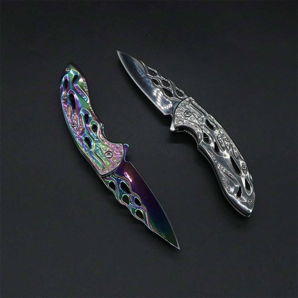 Fantastic Flame Shape Folding Knife - Tophatter Daily Deals