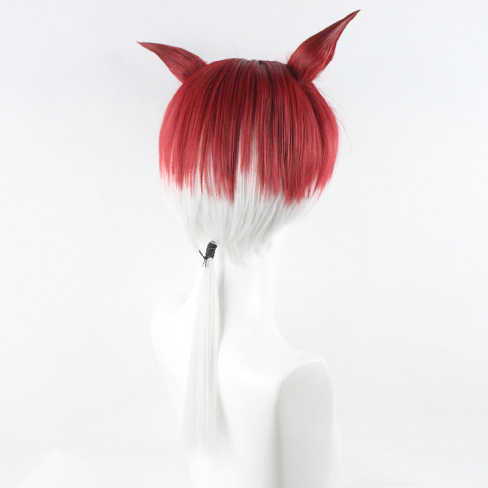 Final Fantasy XIV The Crystal Exarch G'raha Tia Red White Cosplay Wig - Wig + Ears Wig - Tophatter Daily Deals