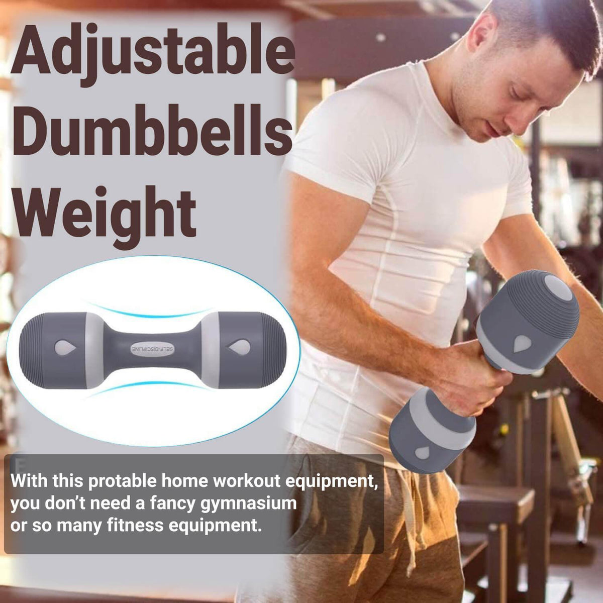Weights Dumbbell Set - 5-IN-1 Adjustable Weights Dumbbell Set Dumbbeells - Tophatter Daily Deals