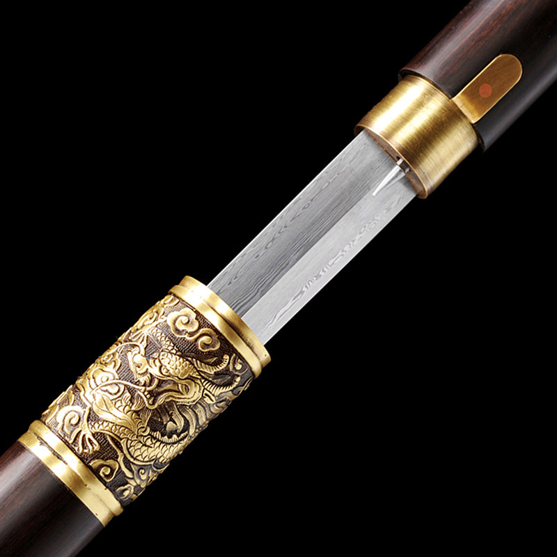 Ebony Dragon Head Cane Sword - Tophatter Daily Deals
