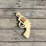 Assembled Colt Law Enforcement Officer Wooden Rubber Band Gun Model Kit - Tophatter Daily Deals