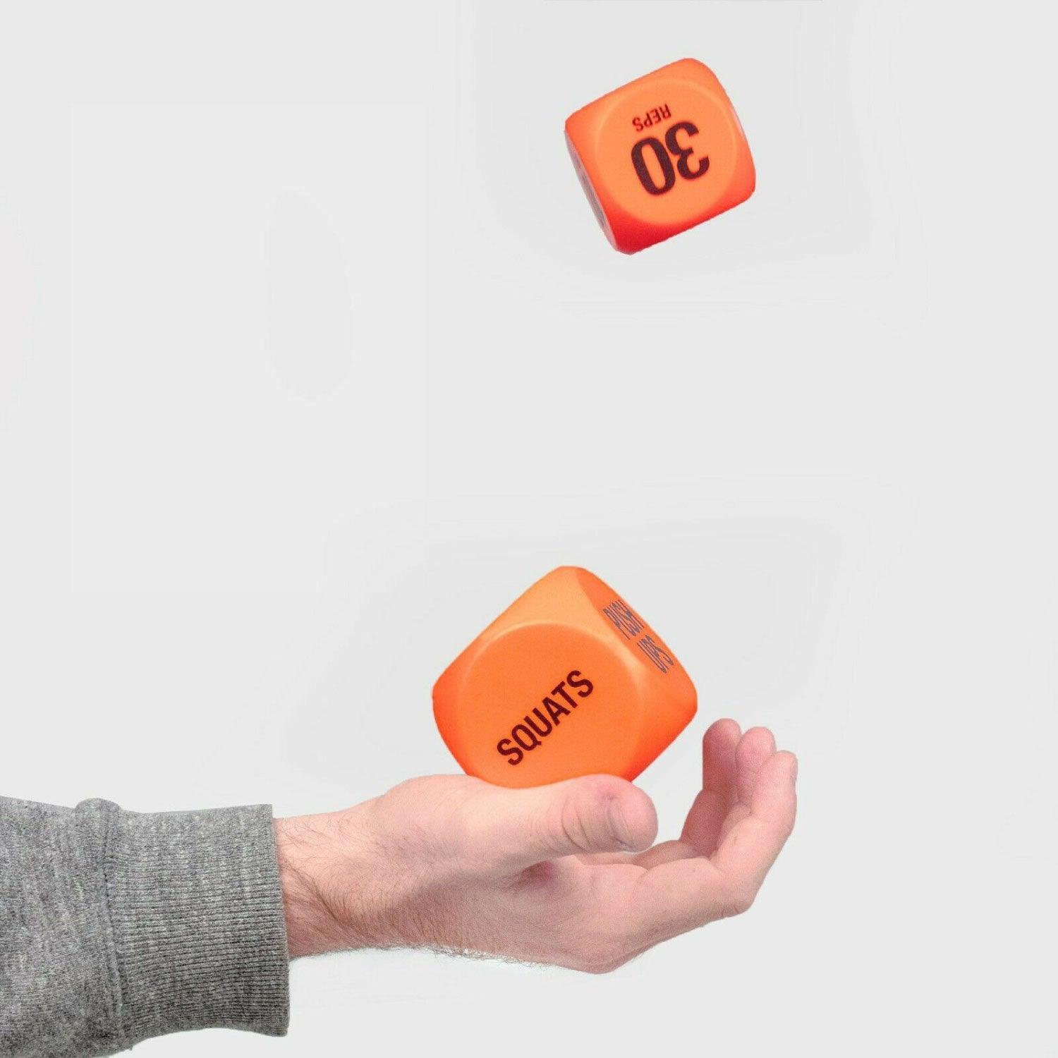 Exercise Dice – Switch Up Training Routines, Workout Fun – Fitness Decision Dice – HIIT and Exercises – Home and Gym – Orange Exercise & Fitness - Tophatter Daily Deals