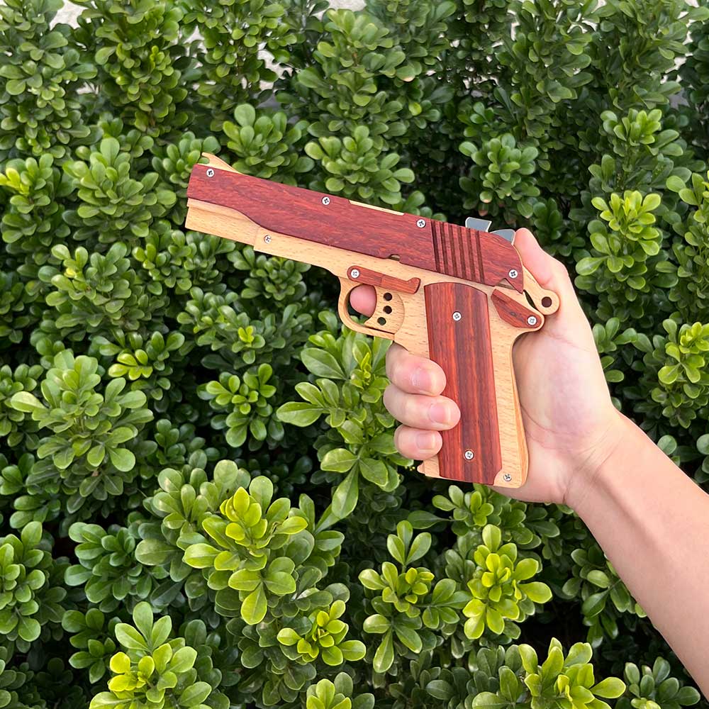 M1911 Wooden Rubber Band Gun Model - Tophatter Daily Deals