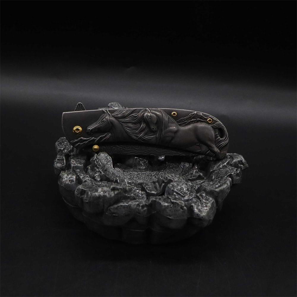 3D Horse Sculpture Folding Knife - Tophatter Daily Deals