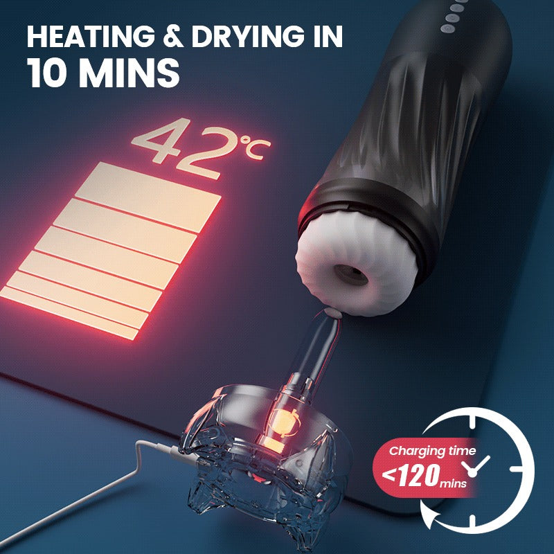 Dreamer - 3 Rotating 5 Thrusting 5 Vibrating Heating Male Stroker Masturbation Cup - Tophatter Daily Deals