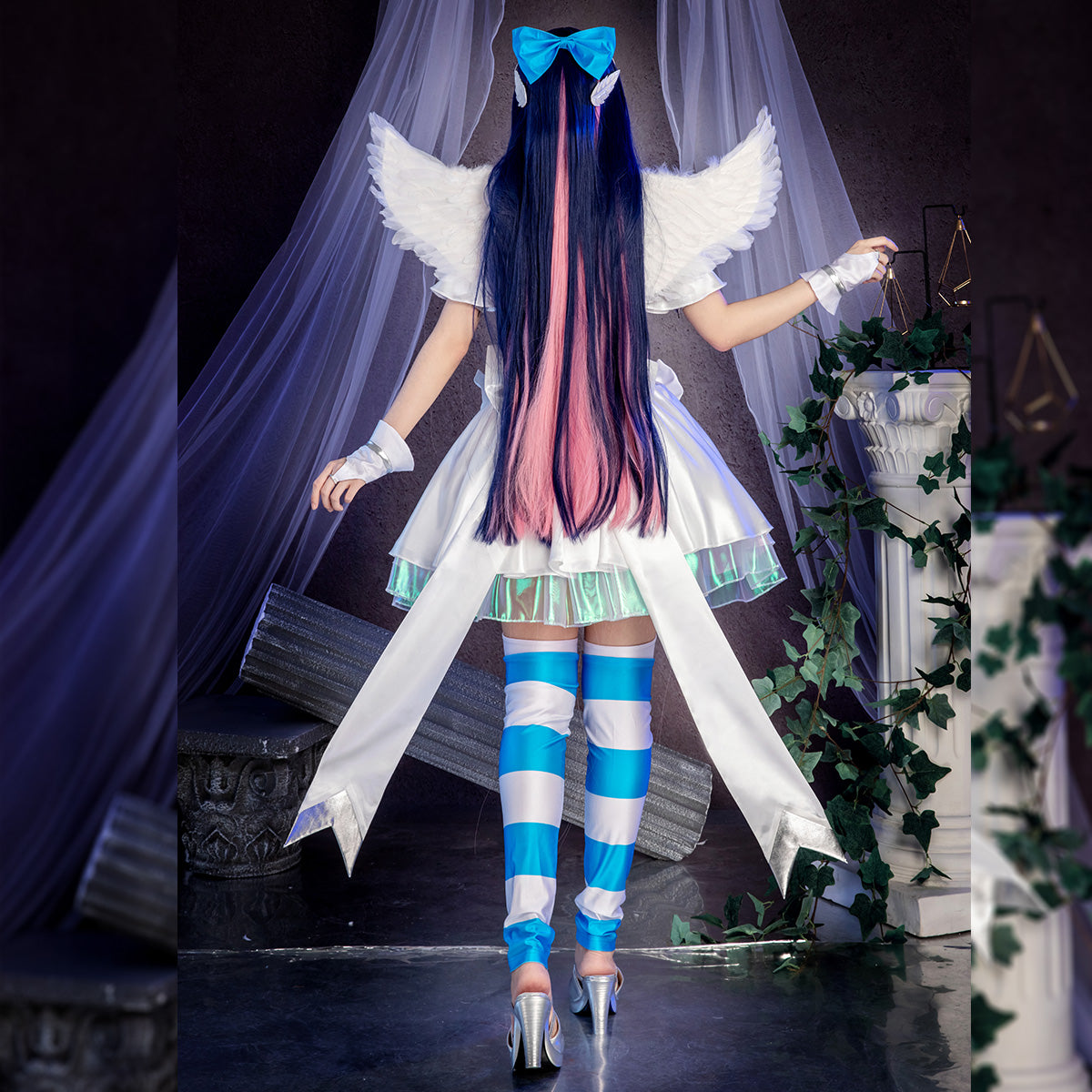 【Pre-Order】New Panty And Stocking with Garterbelt Angel Stocking Cosplay Costume Costume - Tophatter Daily Deals