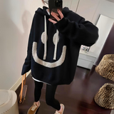 Warm Cozy Women's Oversized Hoodie - Knit, Everyday Black - Tophatter Daily Deals