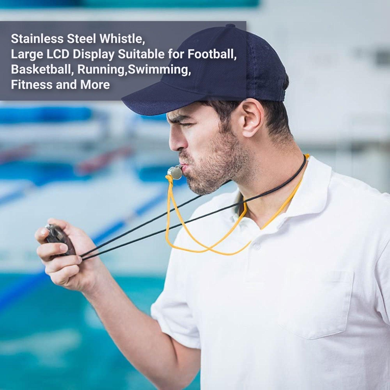 Sports and Referee Digital Stop Watch Timer - Digital Sport Stopwatch Timer, for Football, Basketball, Running, Swimming, Fitness Sports - Tophatter Daily Deals