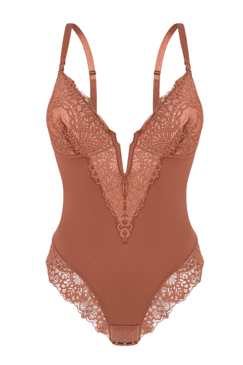 Revenge Body Deep-V Neck Bodysuit Fire Bodysuit - Tophatter Daily Deals