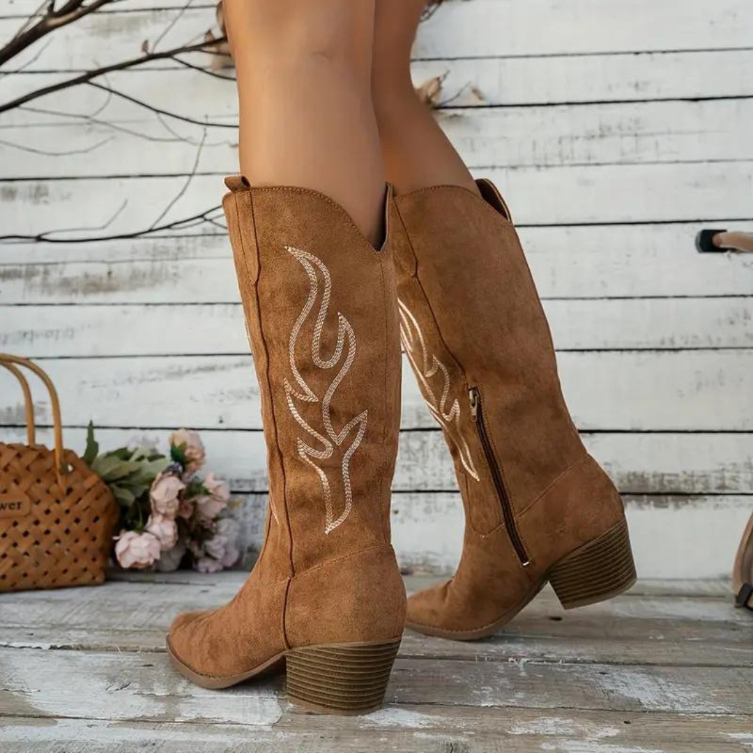 Soft Classic Womens Cowboy Boots - Knee-High Suede Casual - Tophatter Daily Deals