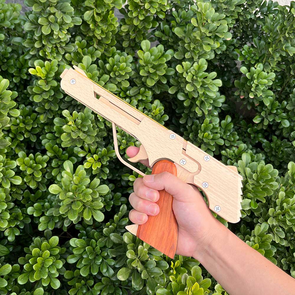 Wooden Assembled Flying Eagle Solid Wood Pistol - Tophatter Daily Deals