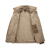 Warm Cozy Men's Jacket - Mid Length Corduroy Sherpa - Tophatter Daily Deals