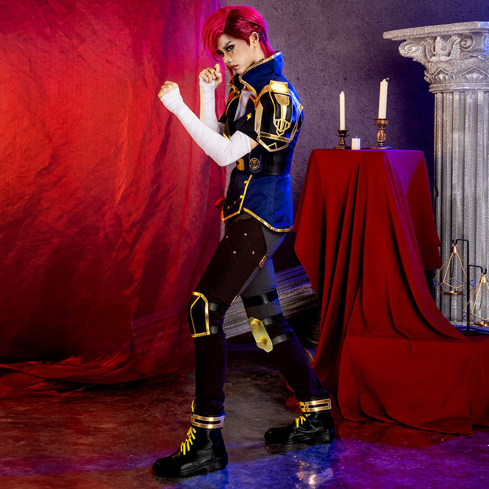 [In stock]Arcane Season 2 League of Legends LOL Vi Cosplay Costume Costume - Tophatter Daily Deals