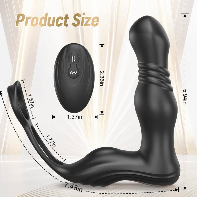 THOR - Best Seller Thrusting Vibrating Solo Male Play Prostate Massager - Tophatter Daily Deals