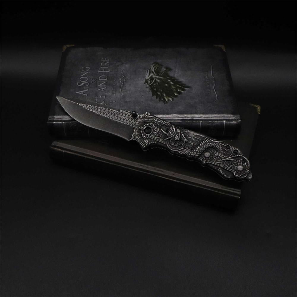 Evil Dragon Sculpture Knife Folding Knife - Tophatter Daily Deals