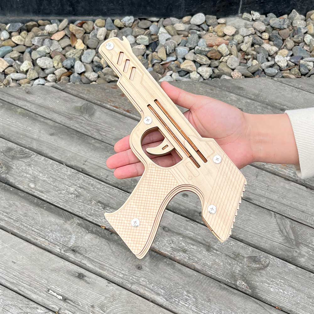 DIY 3D Semi-auto Rubber Band Pistol Model Kit - Tophatter Daily Deals