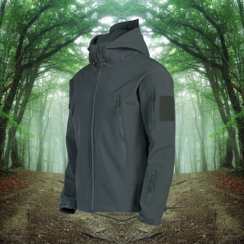 Waterproof Men's Outdoor Jacket - Military Cut, Poly Blend - Tophatter Daily Deals