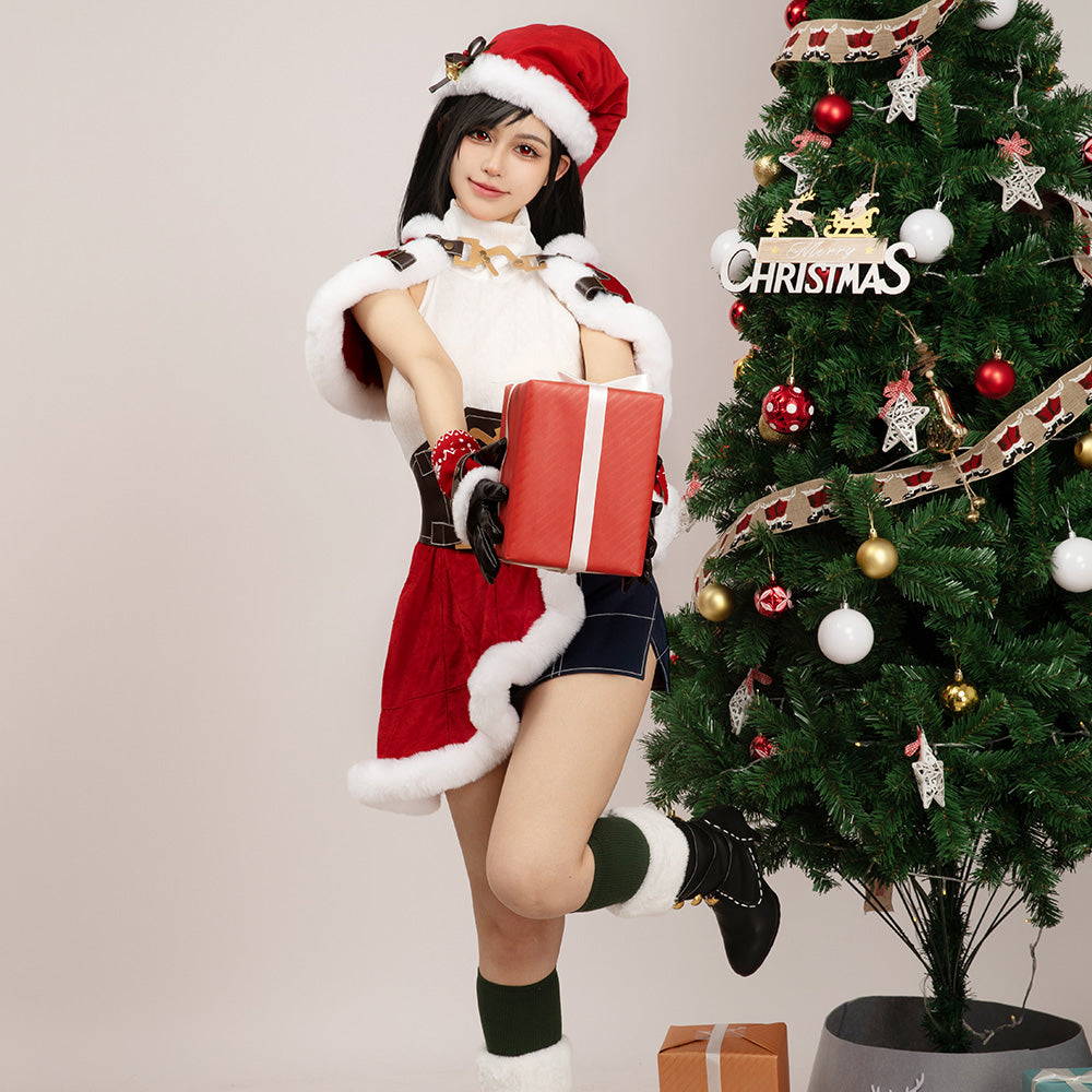 Final Fantasy VII Ever Crisis FF7EC Christmas Tifa Lockhart Cosplay Costume Costume - Tophatter Daily Deals