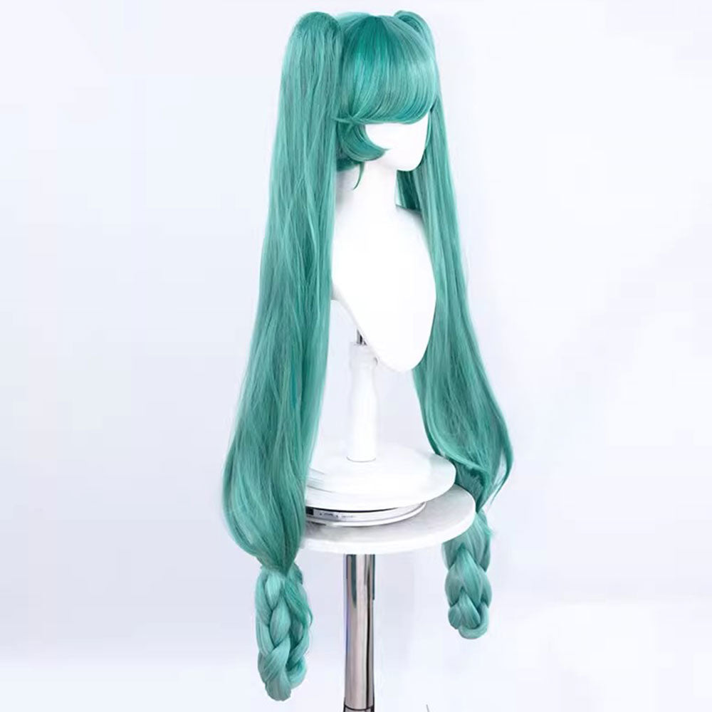 2024 Snow Virtual Girl Vocal Idol Halloween Green Cosplay Wig Wig - Tophatter Daily Deals