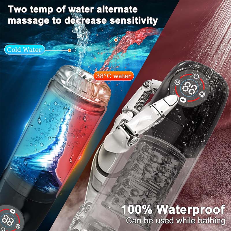 Poseidon - 7 Sucking Rotating Licking Male Stroker Bath Masturbator Masturbation Cup - Tophatter Daily Deals