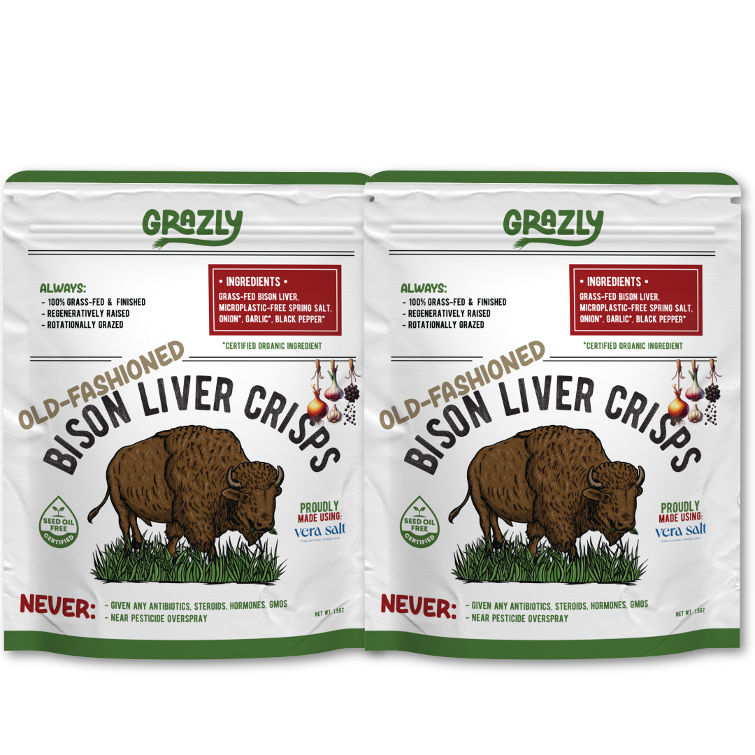 Bison Liver Crisps - 100% Grass-Fed/Finished Old Fashioned 2 Pack Health & Wellness - Tophatter Daily Deals
