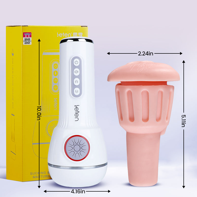 Leten - Squeezing Sucking Vibrating Masturbation Cup-Queen of AV Version4 Masturbation Cup - Tophatter Daily Deals