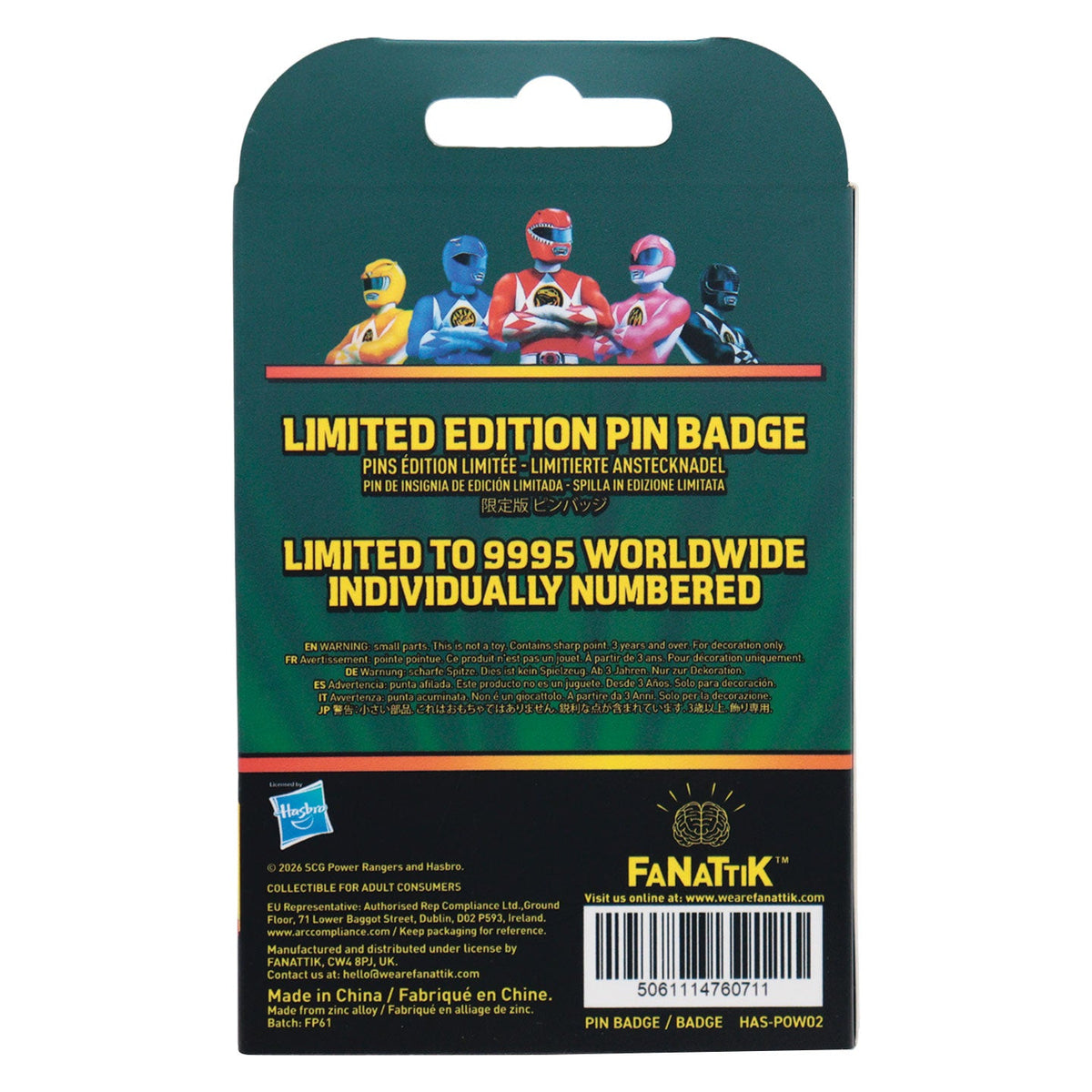 Power Rangers – Limited Edition Green Ranger Pin Badge Pin Set - Tophatter Daily Deals