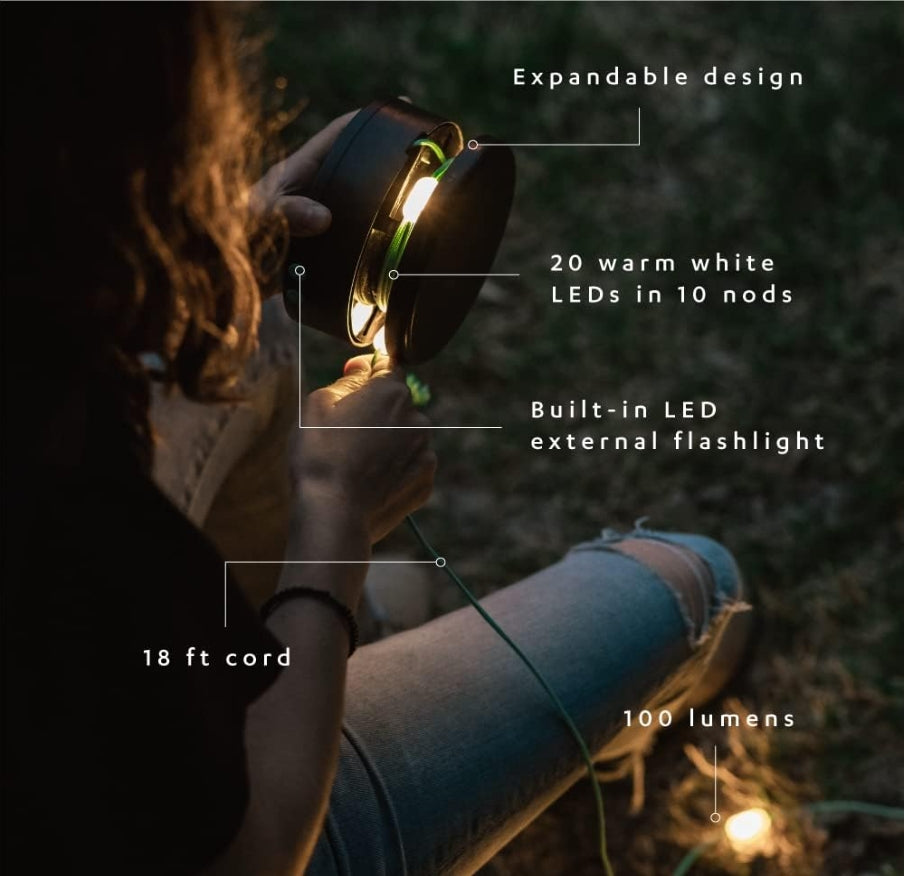 Hakol Luci Solar String Lights + Phone Charger Phone Chargers - Tophatter Daily Deals
